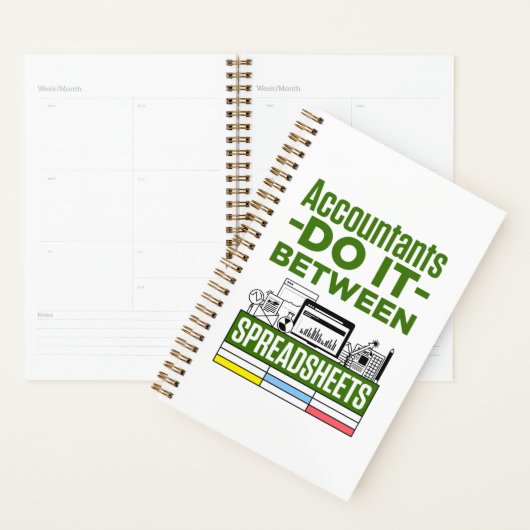 Accountants doen het tussen spreadsheets planner (Display)