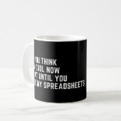 Accountants en auditors Funny Spreadsheet Gezegde Koffiemok (Voorkant links)
