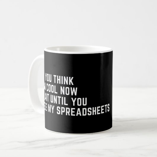 Accountants en auditors Funny Spreadsheet Gezegde Koffiemok (Voorkant links)