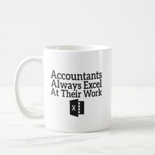 Accountants Excel altijd op hun werk Koffiemok