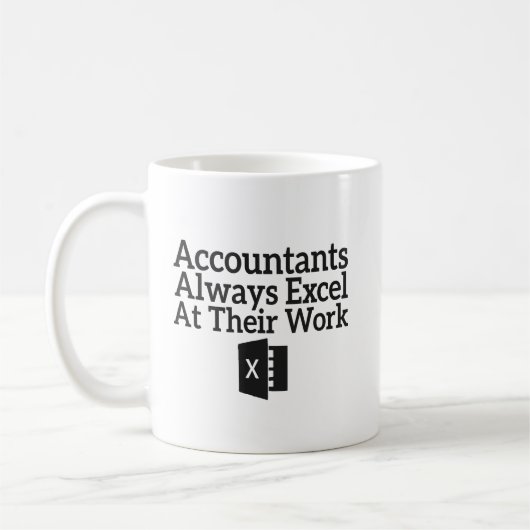 Accountants Excel altijd op hun werk Koffiemok (Links)