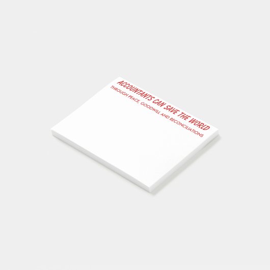 Accountants kunnen de Post-it® notes van de wereld (Schuin)