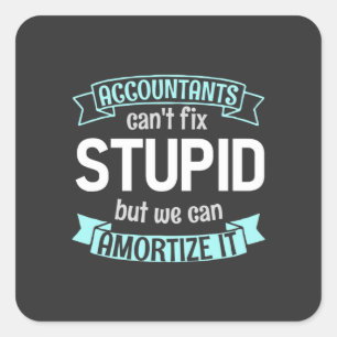 Accountants kunnen het vierkante sticker