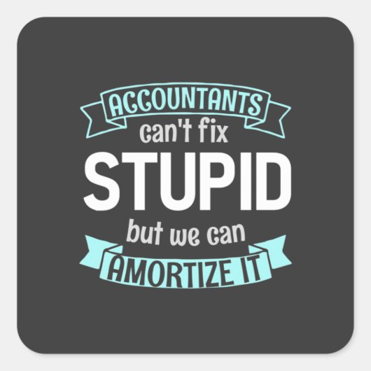 Accountants kunnen het vierkante sticker (Voorkant)