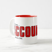 Accountant's Mok Funny Custom Play op woorden (Voorkant links)