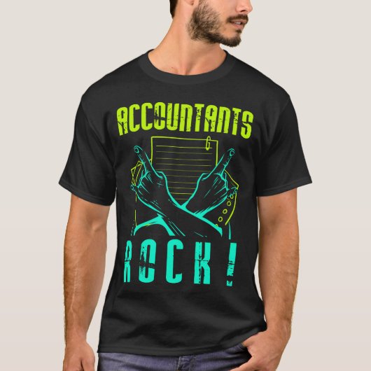 Accountants Rock Accountinga Season Numbers funny T-shirt (Voorkant)
