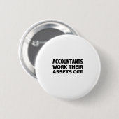 Accountants werken hun activa af ronde button 5,7 cm (Voorkant /achterkant)