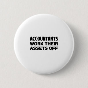 Accountants werken hun activa af ronde button 5,7 cm