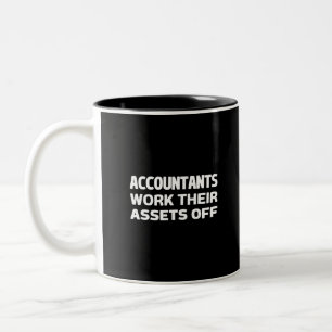 Accountants werken hun bezittingen eruit Two-Tone  Tweekleurige Koffiemok