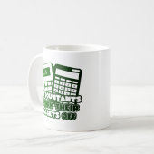 Accountants werken hun vermogen af van grappig koffiemok (Voorkant links)