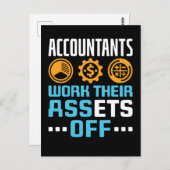 Accountants werken met hun middelen van grappige C Briefkaart (Voorkant / Achterkant)