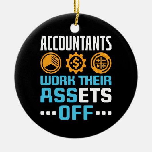 Accountants werken met hun middelen van grappige C Keramisch Ornament (Voorkant)