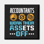 Accountants werken met hun middelen van grappige C Magneet (Voorkant)