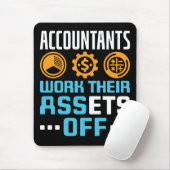 Accountants werken met hun middelen van grappige C Muismat (Met muis)