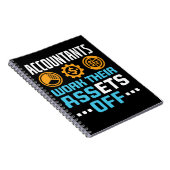 Accountants werken met hun middelen van grappige C Notitieboek (Rechterzijde)