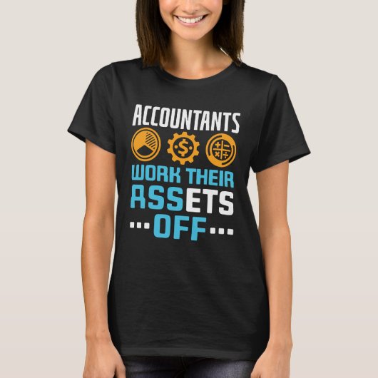 Accountants werken met hun middelen van grappige C T-shirt (Voorkant)