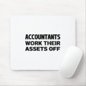 Accountants werken zich het schompes muismat (Met muis)