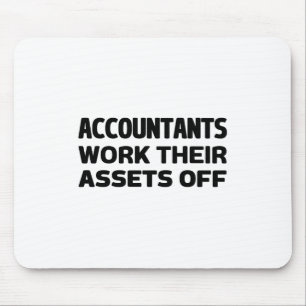 Accountants werken zich het schompes muismat