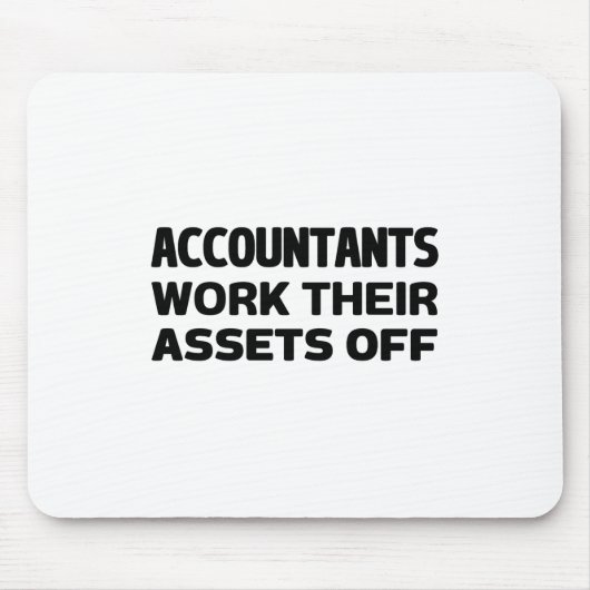 Accountants werken zich het schompes muismat (Voorkant)