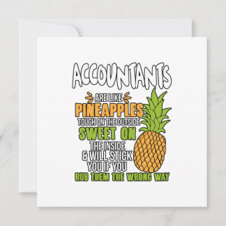Accountants zijn als ananassen. notitiekaartje
