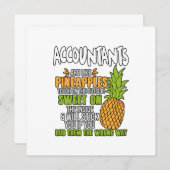 Accountants zijn als ananassen. notitiekaartje (Voorkant / Achterkant)