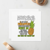 Accountants zijn als ananassen. notitiekaartje (Voorkant / Achterkant in situ)