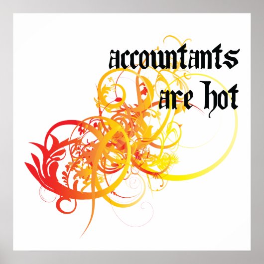 Accountants zijn warm poster (Voorkant)