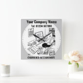 Accountantsaccountants en accountants vierkante klok (Huis)