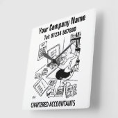 Accountantsdiensten Cartoon Klok (Hoek)