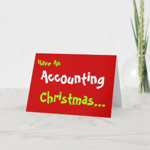 Accountantskaart met kerstmis op maat feestdagen kaart