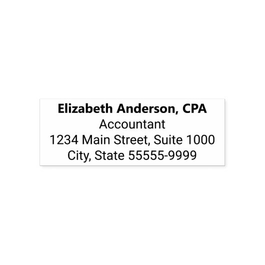 Accountantsnaam Professionele titel Retouradres Zelfinktende Stempel (Design)