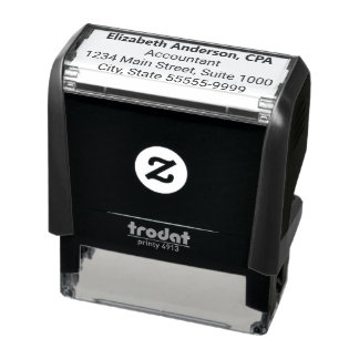 Accountantsnaam Professionele titel Retouradres Zelfinktende Stempel