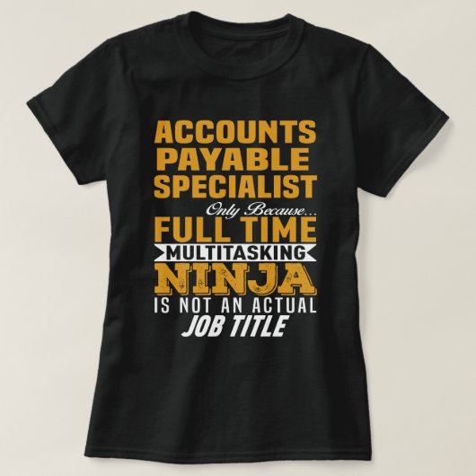 Accountantsspecialiste T-shirt (Design voorkant)