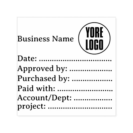 Accounting AP Project Invoice Processing Approval  Zelfinktende Stempel (Design)