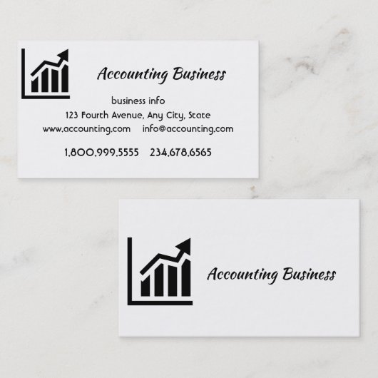 Accounting Bookkeeping  Custom Business  Visitekaartje (Voorkant / Achterkant)