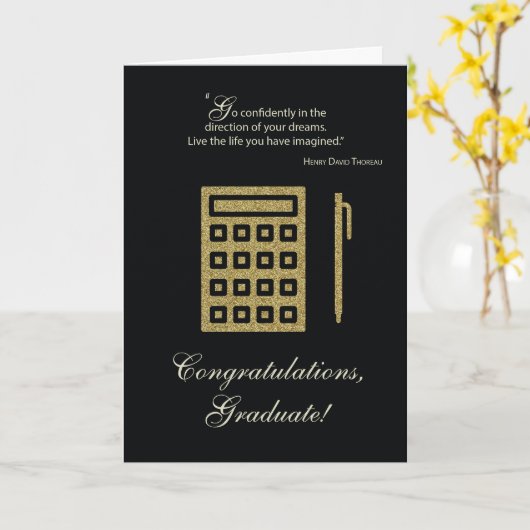 Accounting Business Afstuderen Gefeliciteerd Kaart (Gele Bloem)