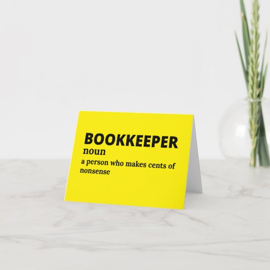 Accounting Clerk Definition Humor Bedankkaart (Voorkant)