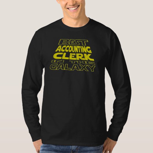 Accounting Clerk  Space Backside Design T-shirt (Voorkant)