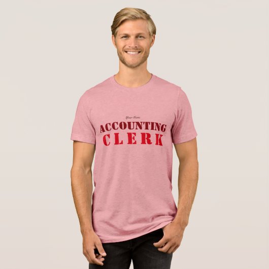 "Accounting Clerk" T-Shirt (Voorkant volledig)