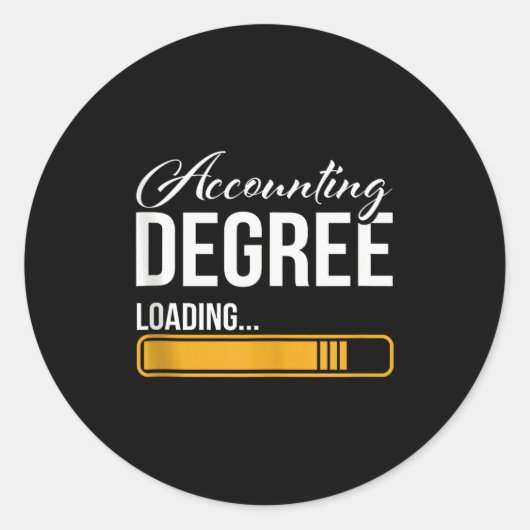 Accounting Degree Loading Tax Consultant Accountan Ronde Sticker (Voorkant)