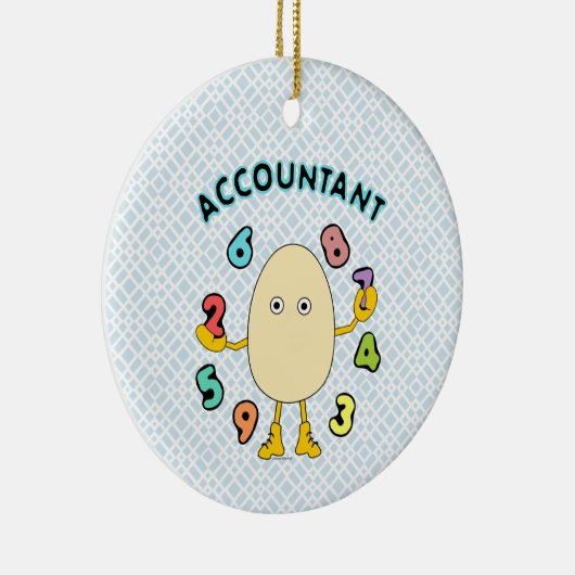 Accounting Egghead Keramisch Ornament (Rechts)
