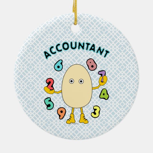 Accounting Egghead Keramisch Ornament (Achterkant)