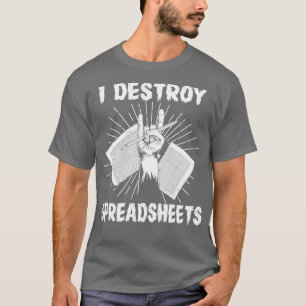 Accounting Funny Spreadsheet Numbers Accountant Fi T-shirt