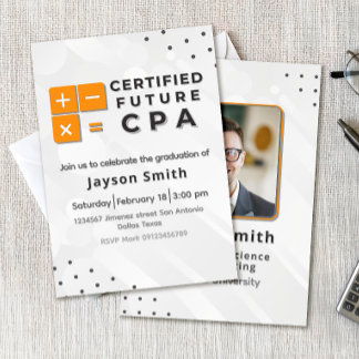 Accounting Graduation with Photo Kaart