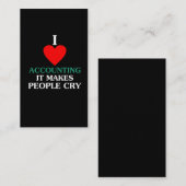 Accounting Humor CPA Certified Public Accountant: Visitekaartje (Voorkant / Achterkant)