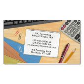 Accounting Kantoor Desk Magnetisch Visitekaartje (Voorkant)