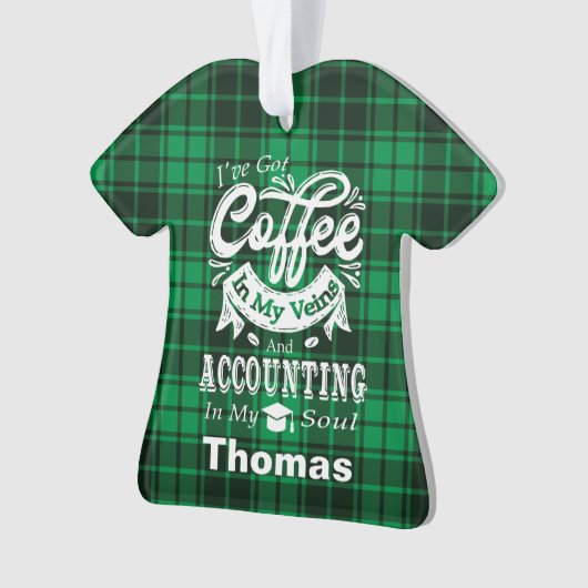 Accounting Student Green Play Ornament (voorkant)