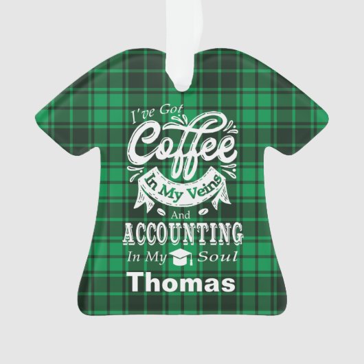 Accounting Student Green Play Ornament (voorkant)