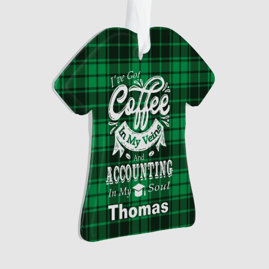 Accounting Student Green Play Ornament (voorkant)