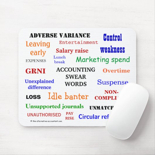 ACCOUNTING SWEAR WOORDEN Annoying Funny Accountant Muismat (Met muis)